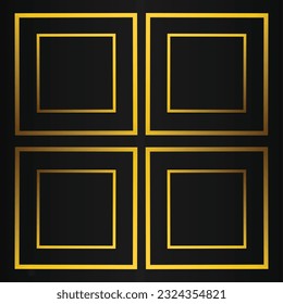 Abstrakter geometrischer Hintergrund mit Quadraten. auf schwarzem Hintergrund