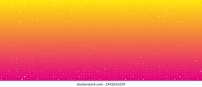 Fondo geométrico abstracto con cuadrados. Fondo de píxel naranja y rosa con espacio vacío. Ilustración de vector