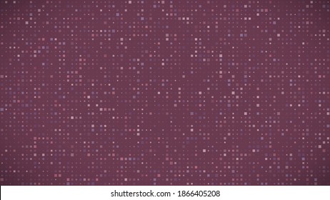 Abstract geometric background of squares. Purple pixel background with empty space. Vector illustration.
