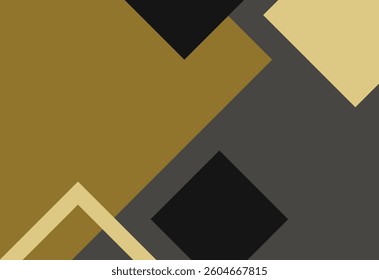 Abstract geometric background with squares and rectangles in black and yellow colors
