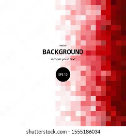 Abstract, geometric background with squares, red
