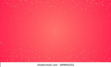 Abstract geometric background of squares. Red pixel background with empty space. Vector illustration.