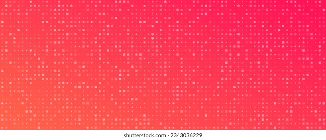 Abstract geometric background with squares. Red pixel background with empty space. Vector illustration
