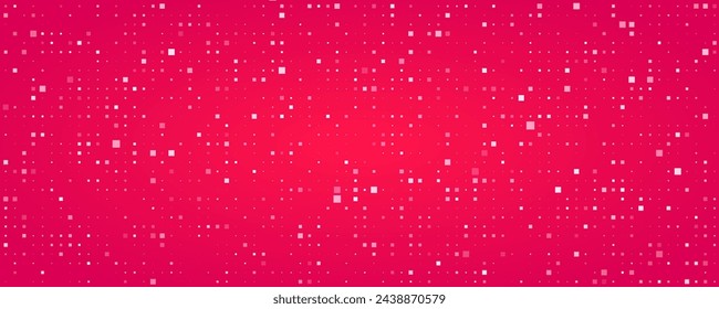 Abstract geometric background with squares. Red pixel background with empty space. Vector illustration