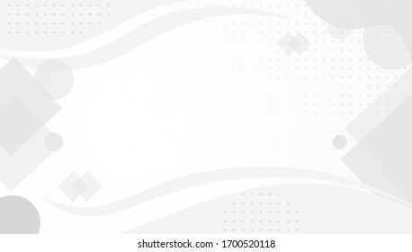 Fondo geométrico abstracto con cuadrados, rombos, círculos y puntos. Diseño gris y blanco con formas ilustraciones vectoriales.
