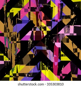 abstract geometric background, with squares, strokes and splashes