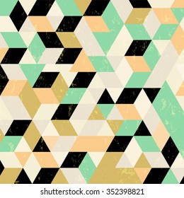 abstract geometric background, with squares, triangles, strokes and splashes