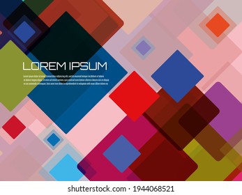 Abstract geometric background with squares. Vector banner design for your content, business, emplate, cover