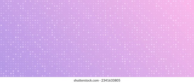 Abstract geometric background with squares. Violet pixel background with empty space. Vector illustration