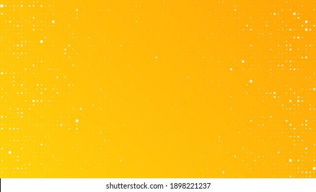 Abstract geometric background of squares. Yellow pixel background with empty space. Vector illustration.