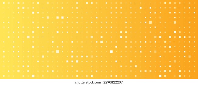 Abstract geometric background of squares. Yellow pixel background with empty space. Vector illustration