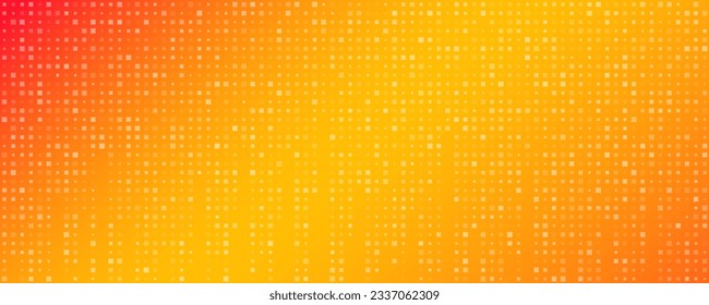 Abstract geometric background with squares. Yellow pixel background with empty space. Vector illustration