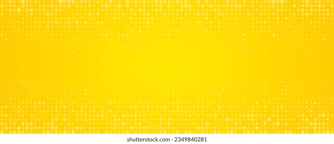 Abstract geometric background with squares. Yellow pixel background with empty space. Vector illustration