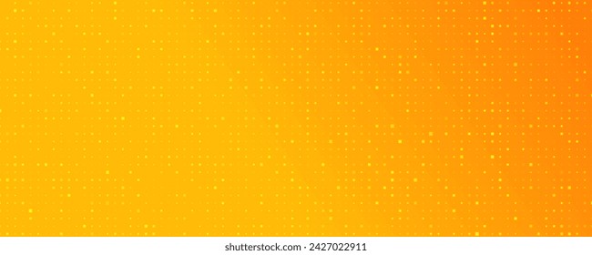 Abstract geometric background with squares. Yellow pixel background with empty space. Vector illustration