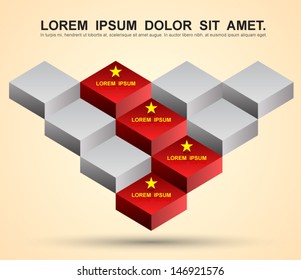Abstract geometric background stacked cube, can use for background promotion, business concept.