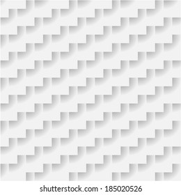 Abstract geometric background stacked white and grey cube. patterns made with plus sign. vector art image illustration