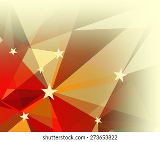 Plano de fundo geométrico abstrato com estrelas