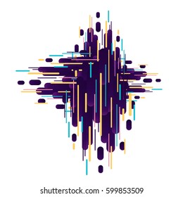 Abstract geometric background from strips. Dynamic modern background. Vector illustration.