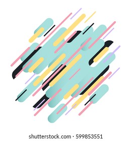 Abstract geometric background from strips. Dynamic modern background. Vector illustration.