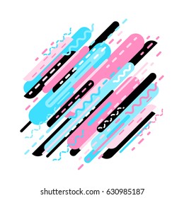 Abstract geometric background from strips. Dynamic modern background. Vector illustration.