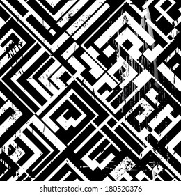 abstract geometric background, with strokes and splashes, black and white