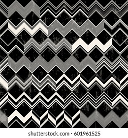 abstract geometric background, with strokes and splashes, zigzag, seamless pattern