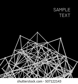 Abstract geometric background. Structure vector Illustration. Architectural 3D design.