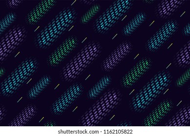 Abstract geometric background in the style of Memphis. Seamless vector pattern with shapes of different colors. Modern trendy minimalistic design.
