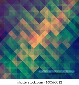 abstract geometric background with stylish retro colors