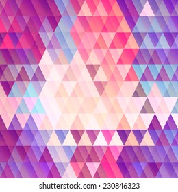 Abstract geometric background with stylish retro colors and distressed effect, ideal for "beauty and fashion" concept works.