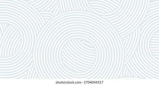 Fundo geométrico abstrato com círculos brancos sutis. Moderno padrão de linha de círculo sobreposto. Conceito futurista para capas, cartazes, banners, brochuras, apresentações e panfletos.
