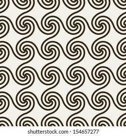 Abstract geometric background with swirls. Seamless pattern. EPS 8 vector illustration. Contains no opacity and blending modes.