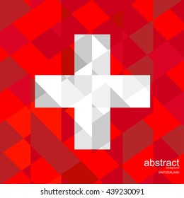 Abstract geometric background in SWITZERLAND flag