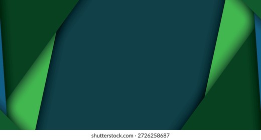 Fondo geométrico Abstractas con tonos verde azulado y verde que forman una composición visual moderna en capas