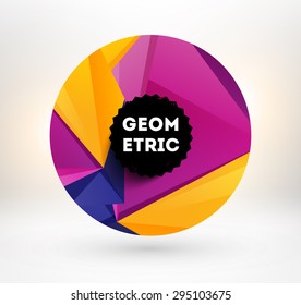 Abstract Geometric Background for Techno Design, Business Presentation or Application Cover Template.