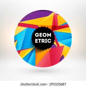 Abstract Geometric Background for Techno Design, Business Presentation or Application Cover Template.