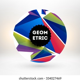 Abstract Geometric Background for Techno Design, Business Presentation or Application Cover Template.