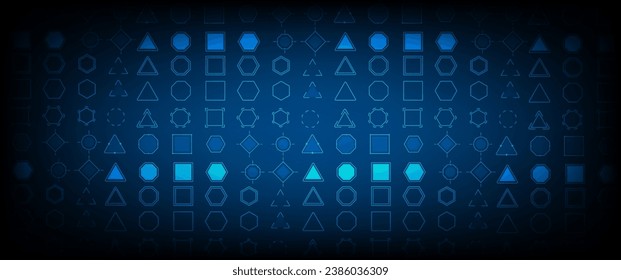 Fondo geométrico abstracto. Conexión tecnológica de datos digitales y concepto de big data.