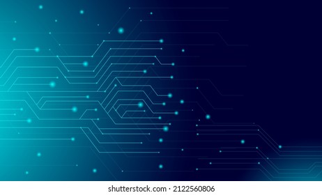 Abstract geometric background. Technology and cyberspace. Banner with copy space. Vector stock illustration. 