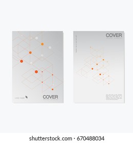 Abstract geometric background / Template brochure design with hexagon pattern.