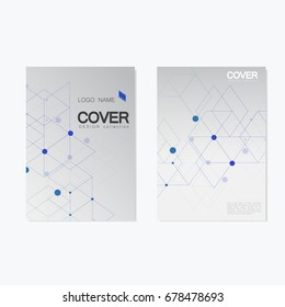 Abstract geometric background / Template brochure design with hexagon pattern.