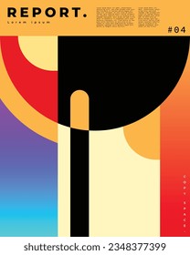Resumen del espacio de copia de la plantilla de fondo geométrico. Formas cuadradas, triangulares y de círculo. Afiche de arte contemporáneo o diseño de pancartas para eventos, festivales, marcas o elementos gráficos publicitarios.