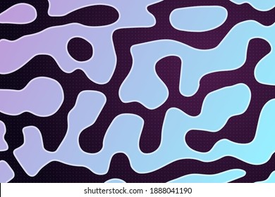 diseño de plantilla de fondo geométrico abstracto. colores degradados morado y azul. diseño horizontal con patrón de puntos de transparencia. estilo líquido.  