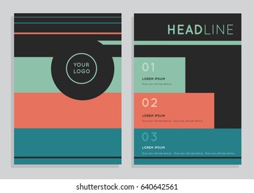 Abstract geometric background template. Design layout set, mockup brochure theme style for flyer, banner, cover, annual report, booklet, blank, card, sheet, A4, ad, sign, list, presentation, leaflet