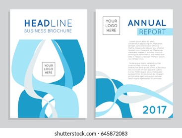 Abstract geometric background template. Design layout set with blue waves, mockup brochure theme style for flyer, banner, cover, annual report, booklet, blank, card, sheet, A4, ad, sign, list, leaflet