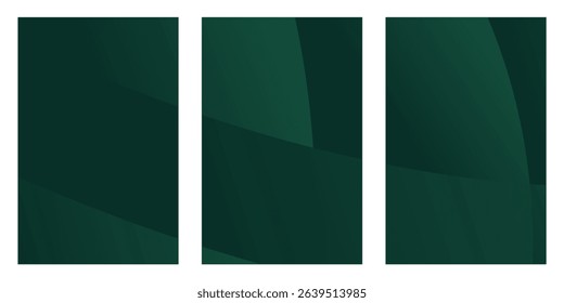 Abstract, geometric background with three dark green vertical panels. The panels have subtle variations in shading, suggesting depth or texture.