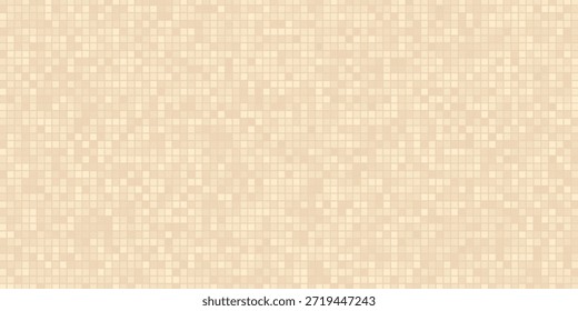 Abstract geometric background with tiles. Beige pixel vector texture. Digital business background. Trend illustration