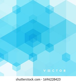 Abstract geometric background with transparent colored figures. Template for poster, flyer, banner or book cover. Vector illustration for design