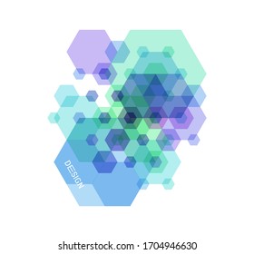 Abstract geometric background with transparent colored figures. Template for poster, flyer, banner or book cover. Vector illustration for design