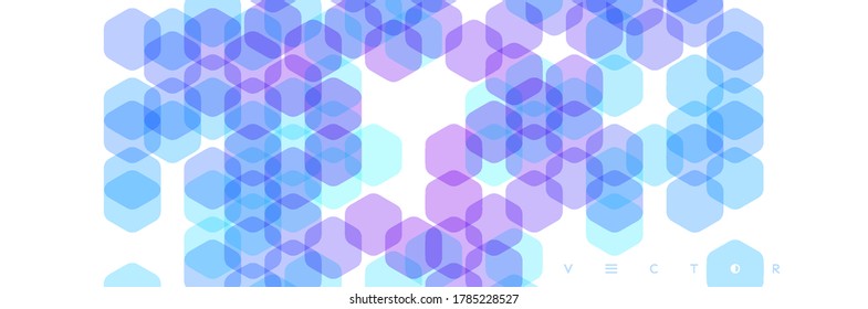 Abstract geometric background with transparent colored figures. Template for poster, flyer, banner or book cover. Vector illustration for design